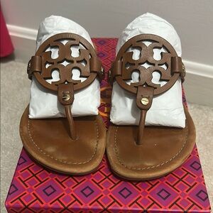 Tory Burch Miller Sandals in Vintage Vachetta